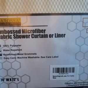 Embossed Microfiber Shower Curtain - Cream